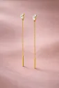 Celestia Thread Drop Earrings (18K Real gold tone)