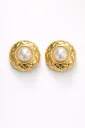 Pearl Aura Studs (18K gold tone)