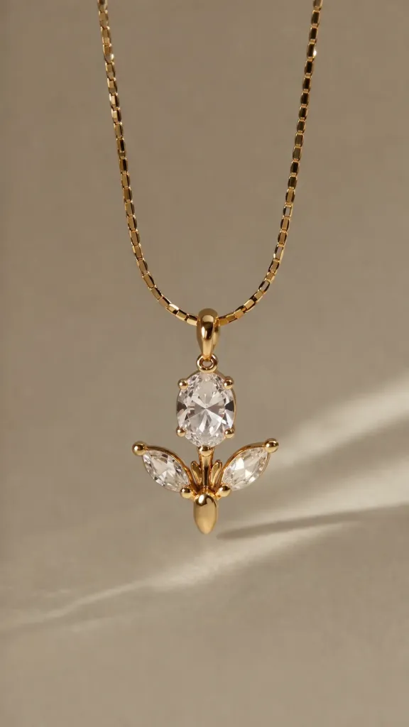 Fleur Radiance Pendant (18K gold tone)