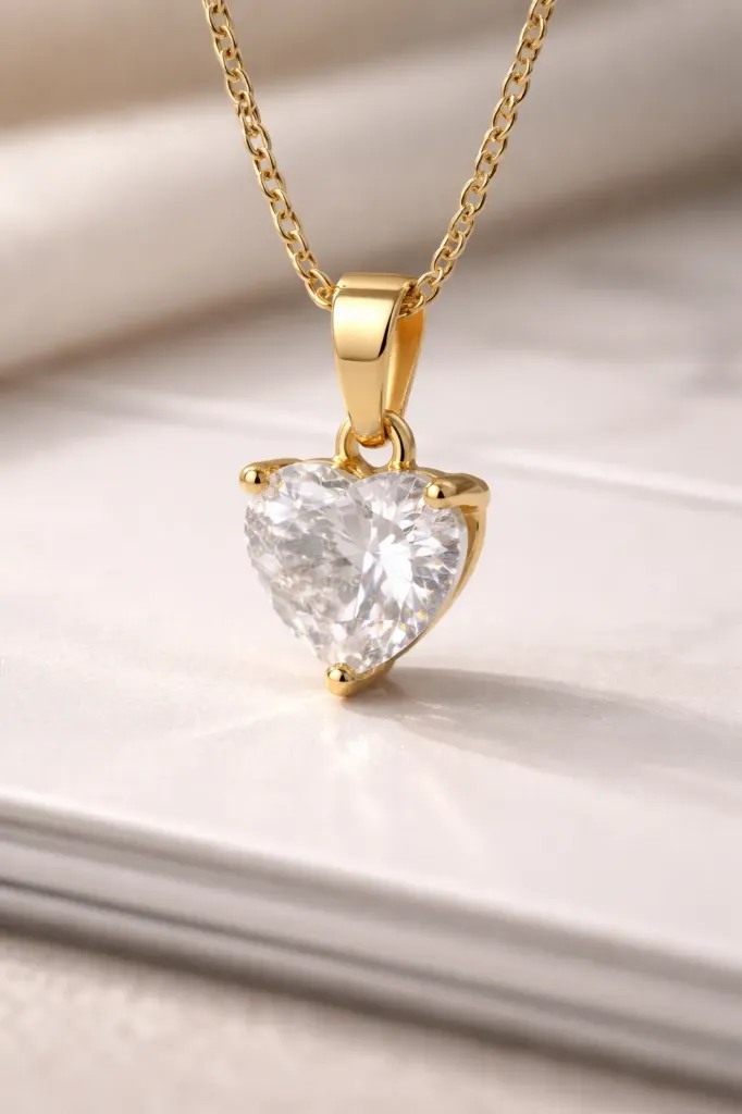 Amora Heart Pendant (18K gold tone)